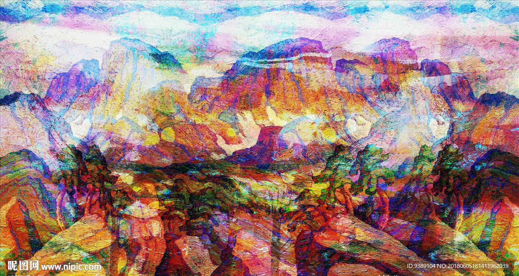 抽象油画