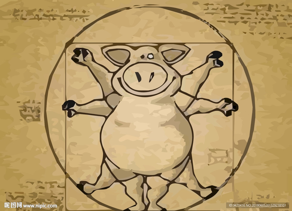 搞笑名画达芬奇密码猪人版本