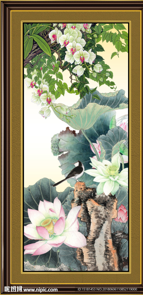 荷花装饰画