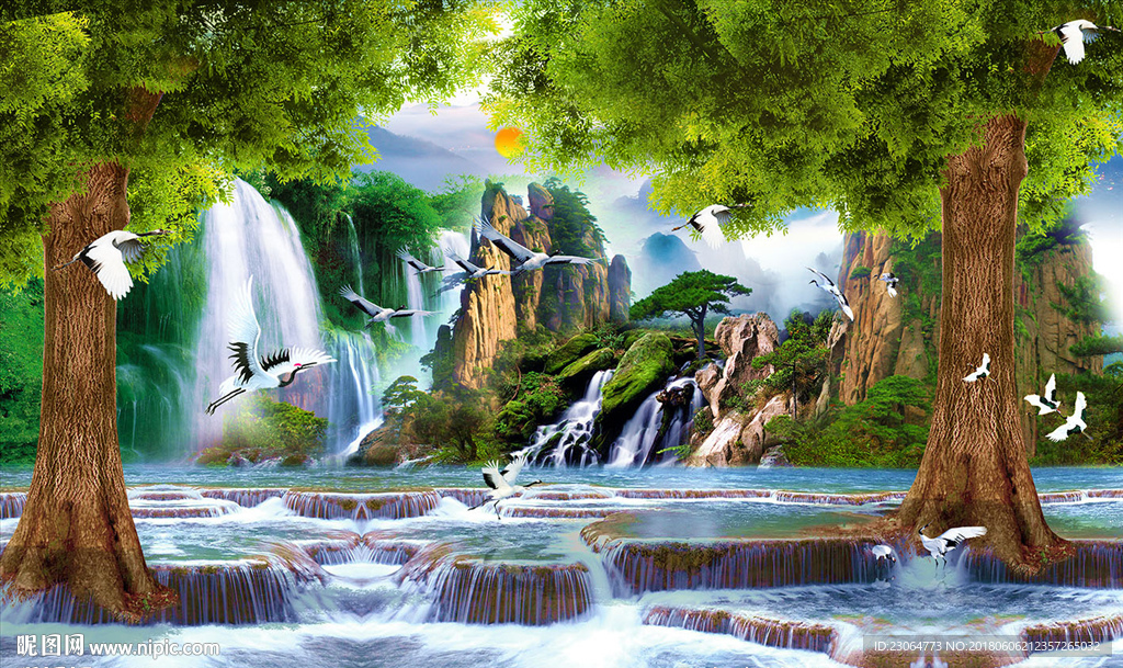 高山流水图