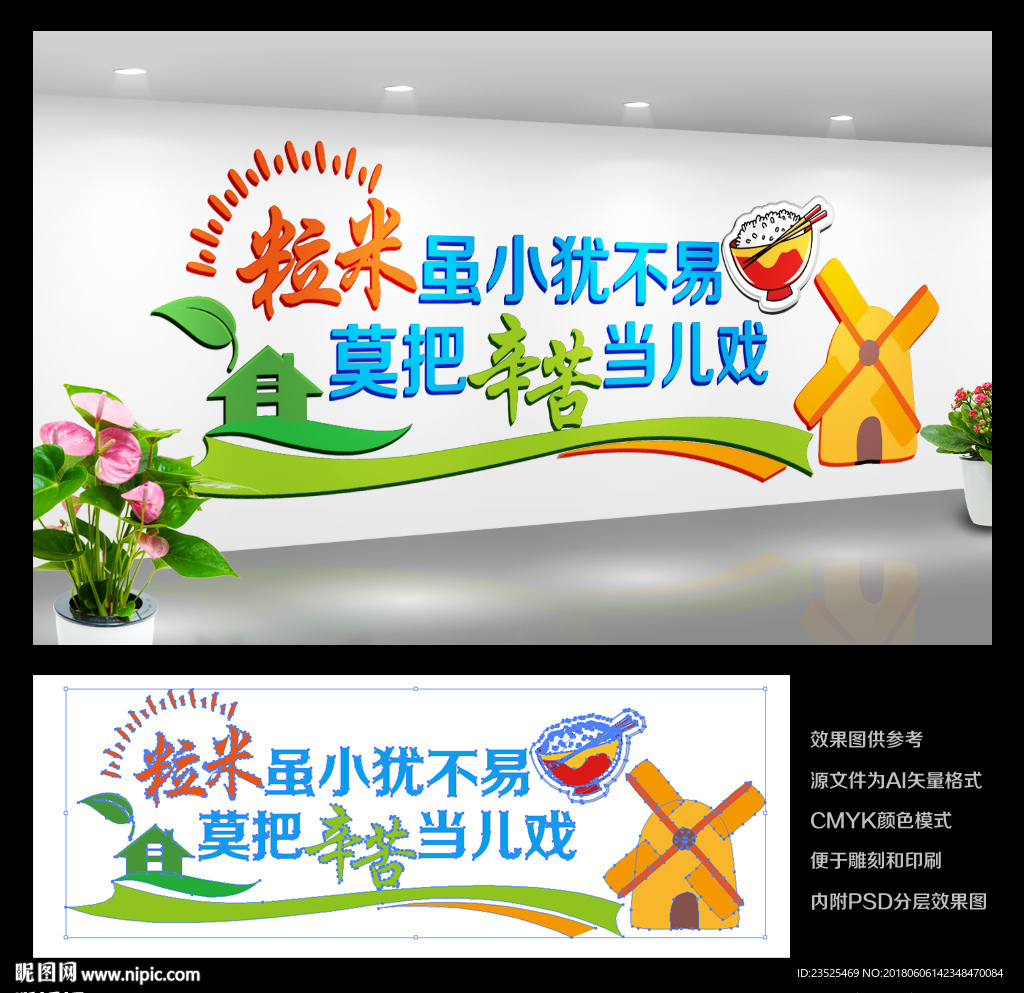 学校食堂文化墙