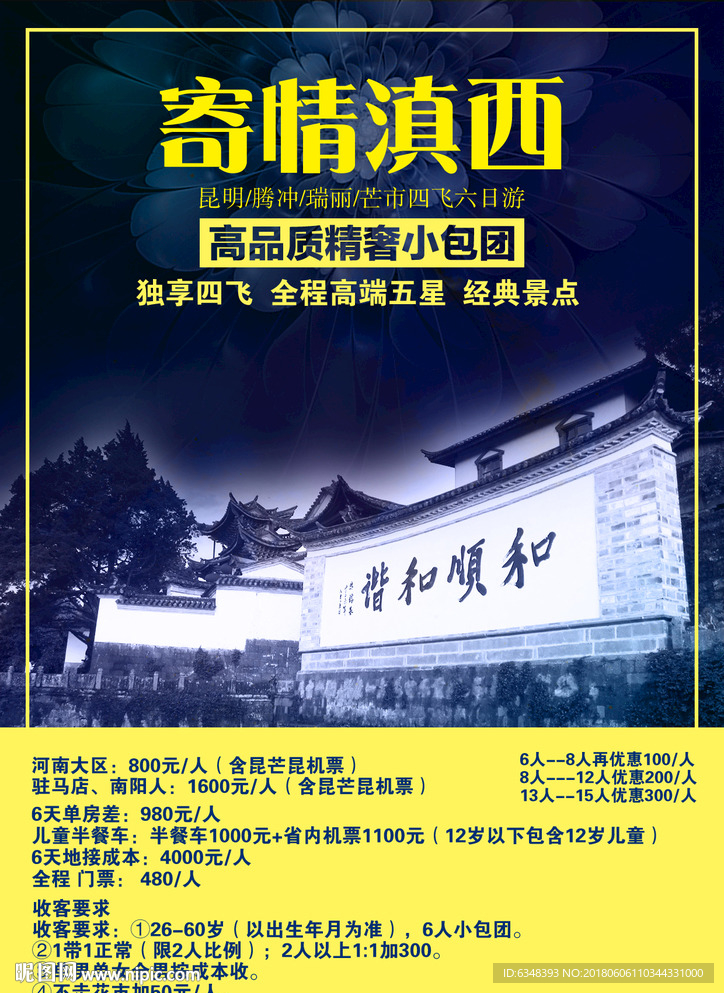 寄情滇西旅游海报