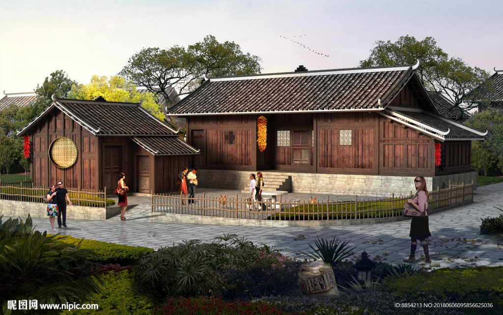 古建筑 乡土民房 古建效果图