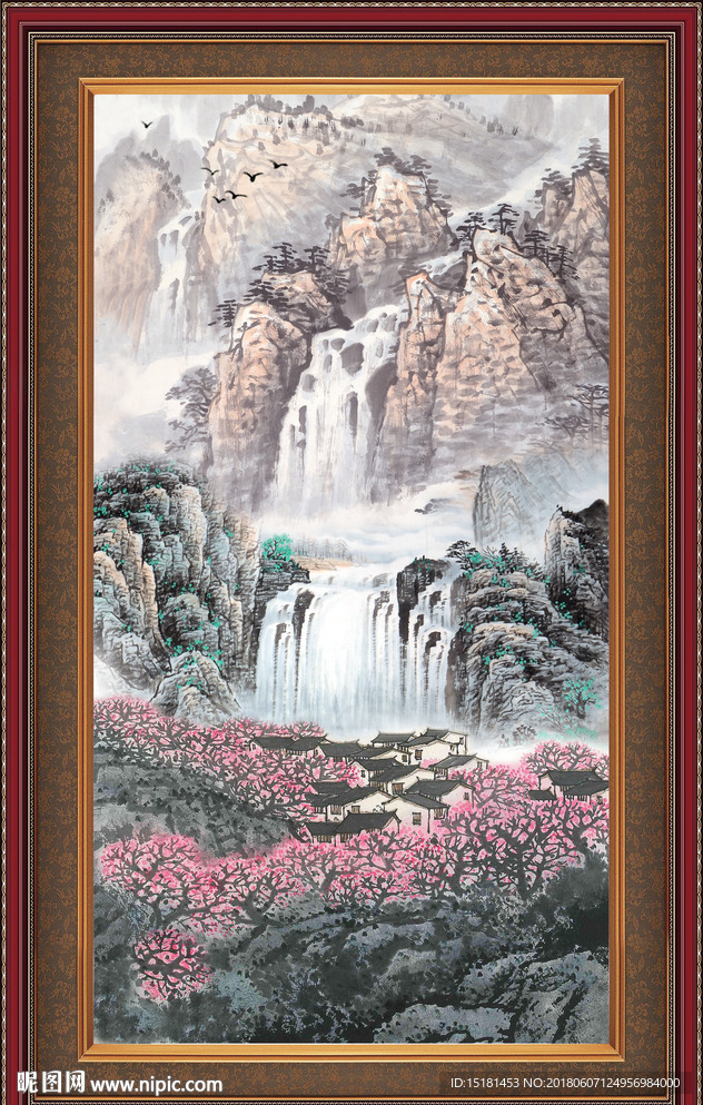 竖幅国画