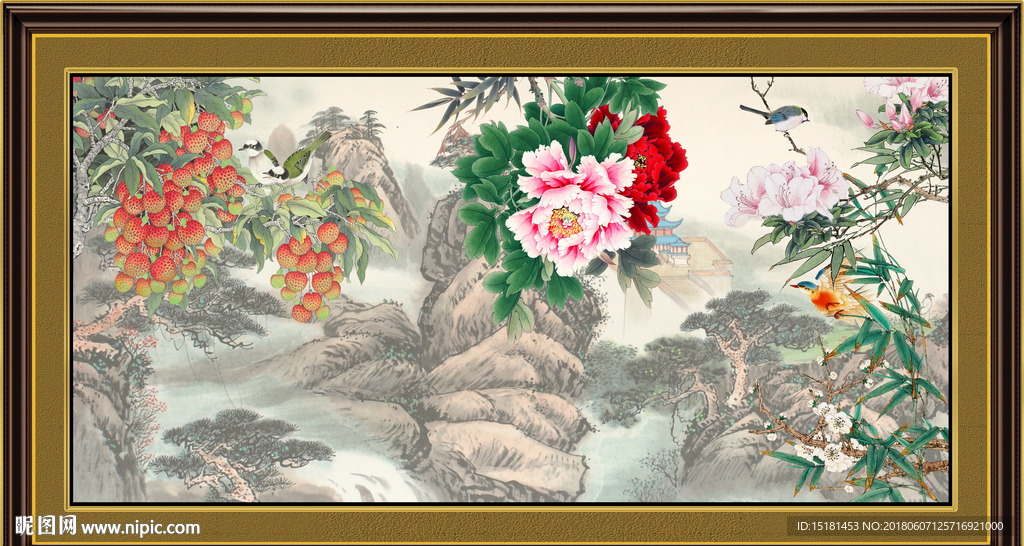 国画牡丹