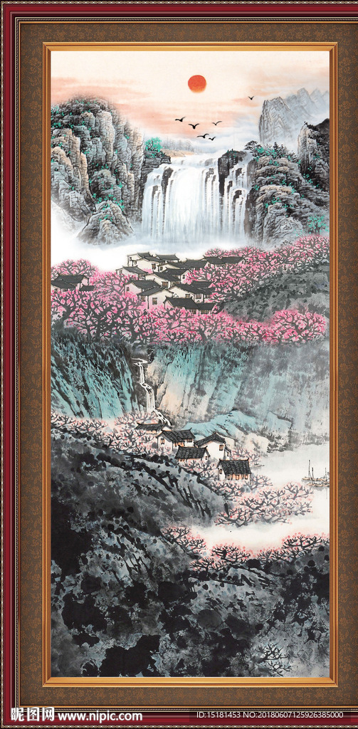 竖幅国画