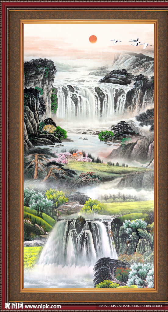 竖幅国画
