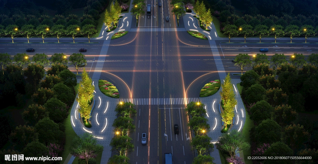 夜景道路设计