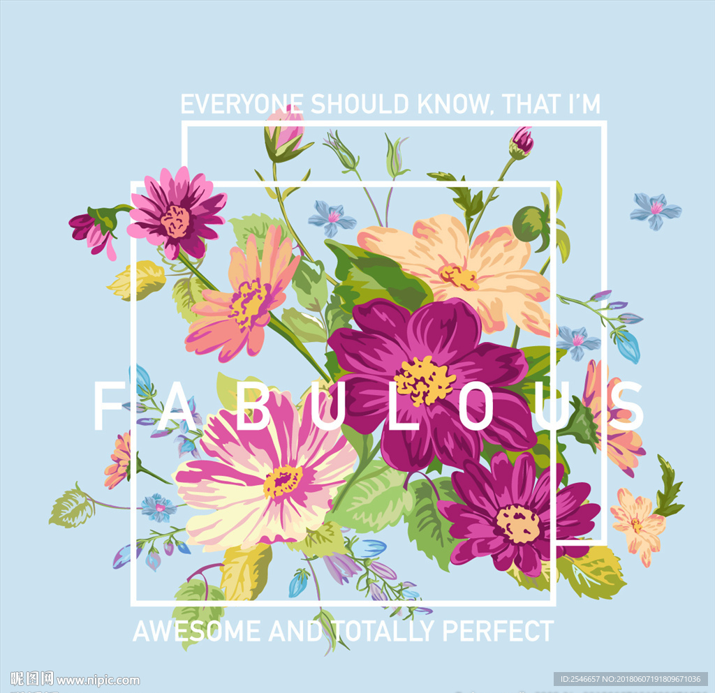 字母花朵
