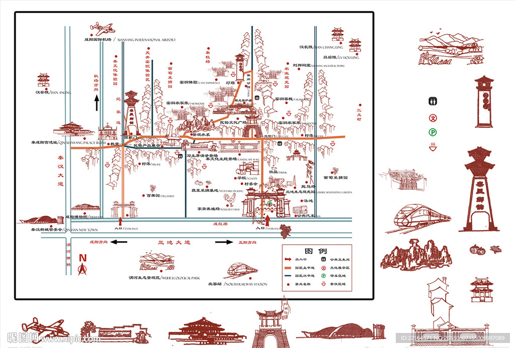 旅游景区特色小镇导览图