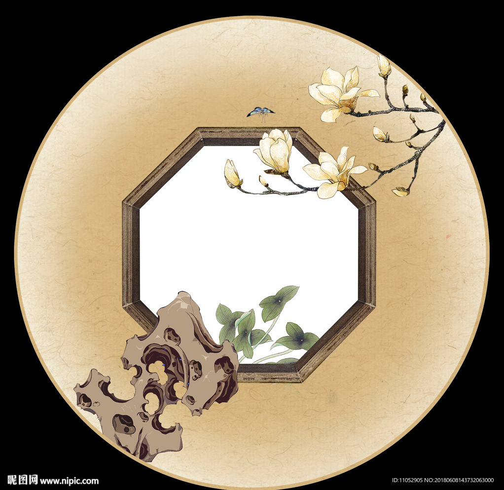 苏州 园林 中国风 展示盘