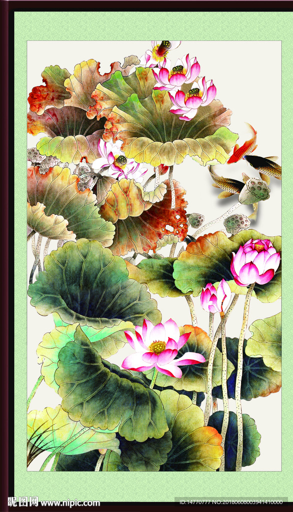 荷花装饰画