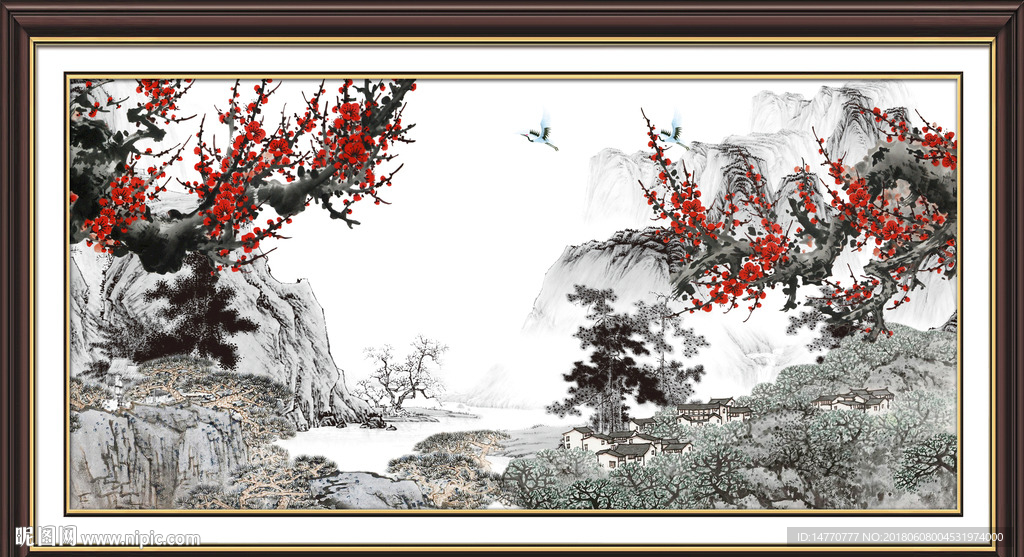 国画梅花