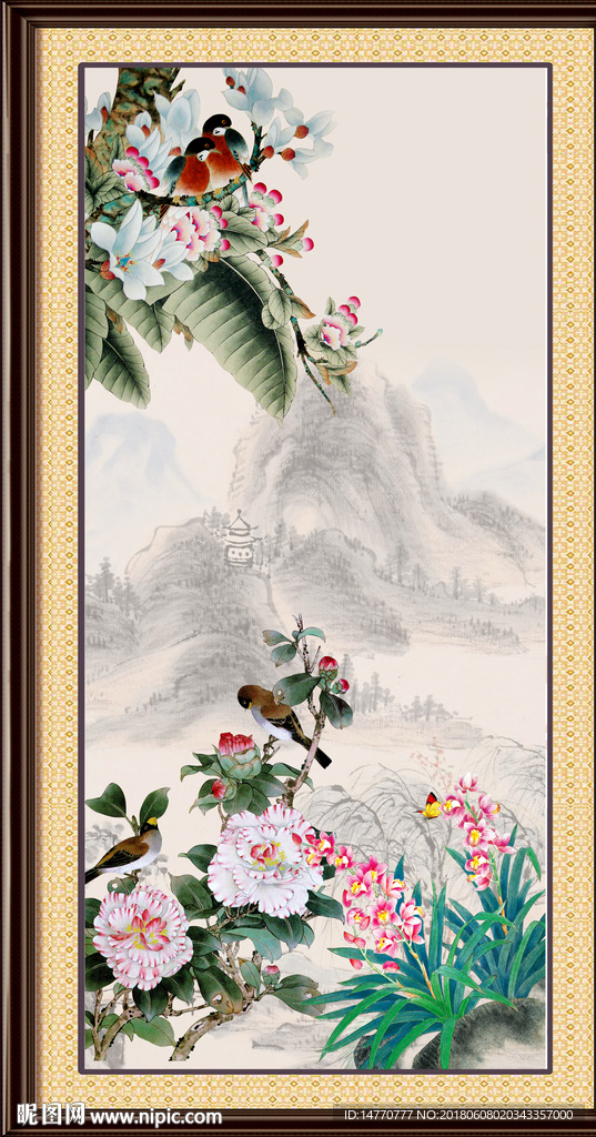 花鸟牡丹