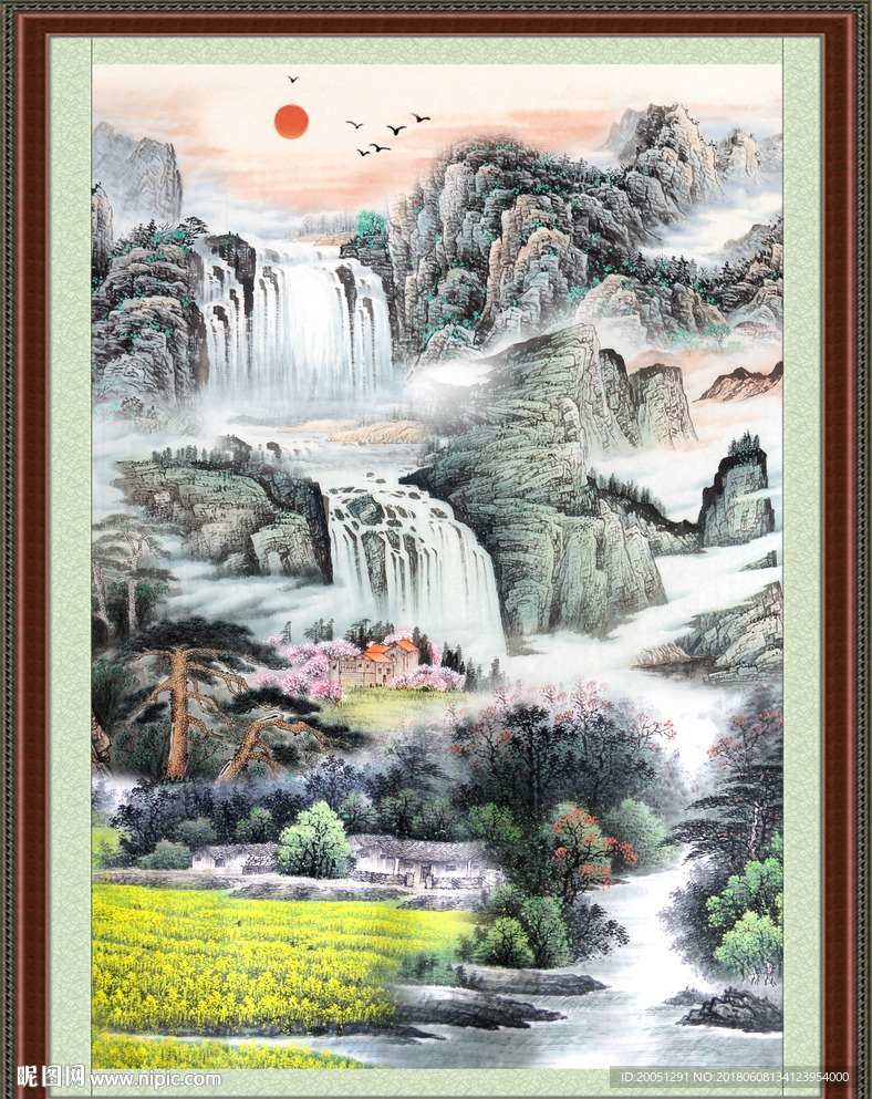 竖幅国画