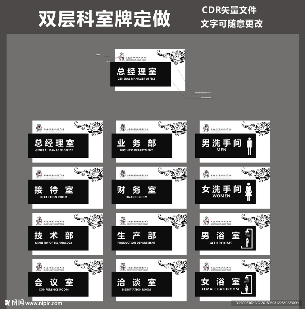 亚克力印花科室牌