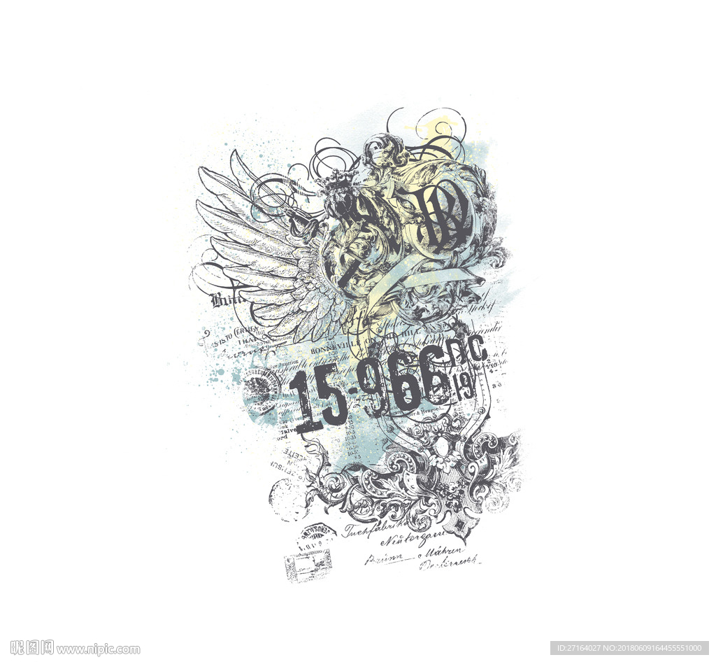 服装图案 T恤图案 纺织图案