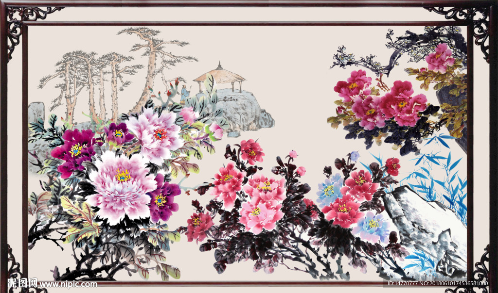 国画牡丹