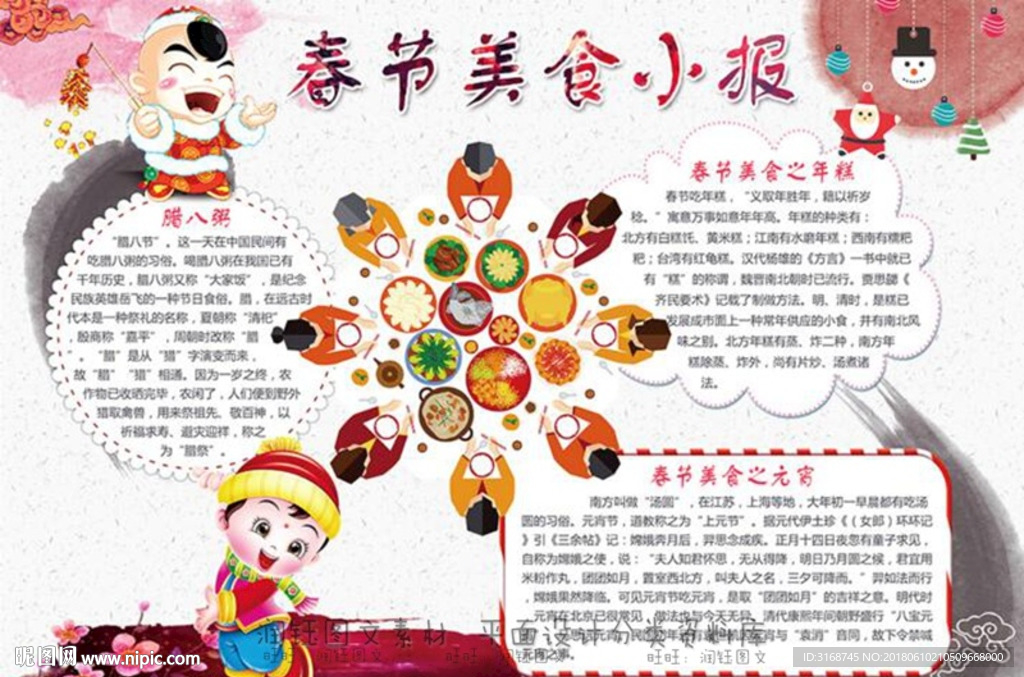 word手抄报 PSD美食小报