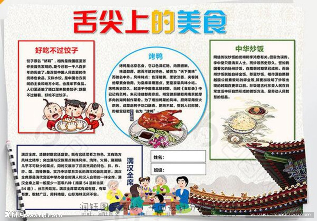 word手抄报  舌尖上的中国
