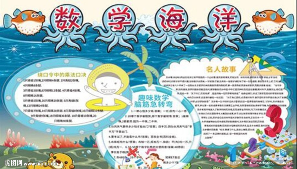WORD手抄报 PSD数学小报