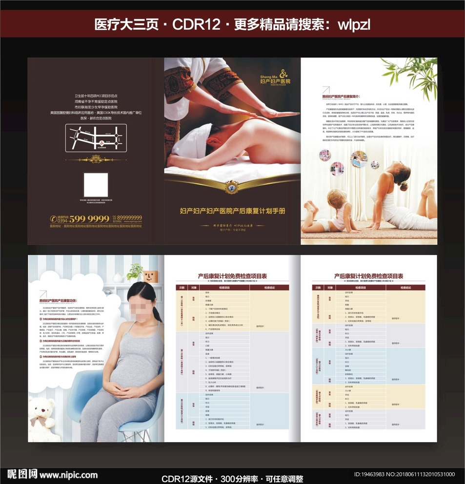 妇产科三折页