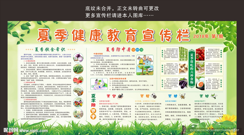 夏季健康教育宣传栏图片