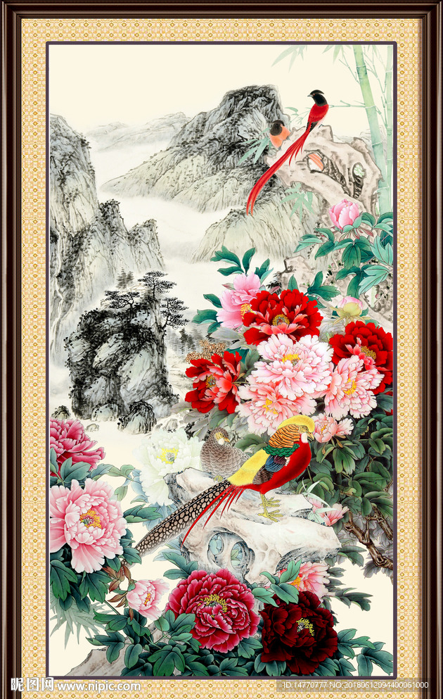 国画牡丹