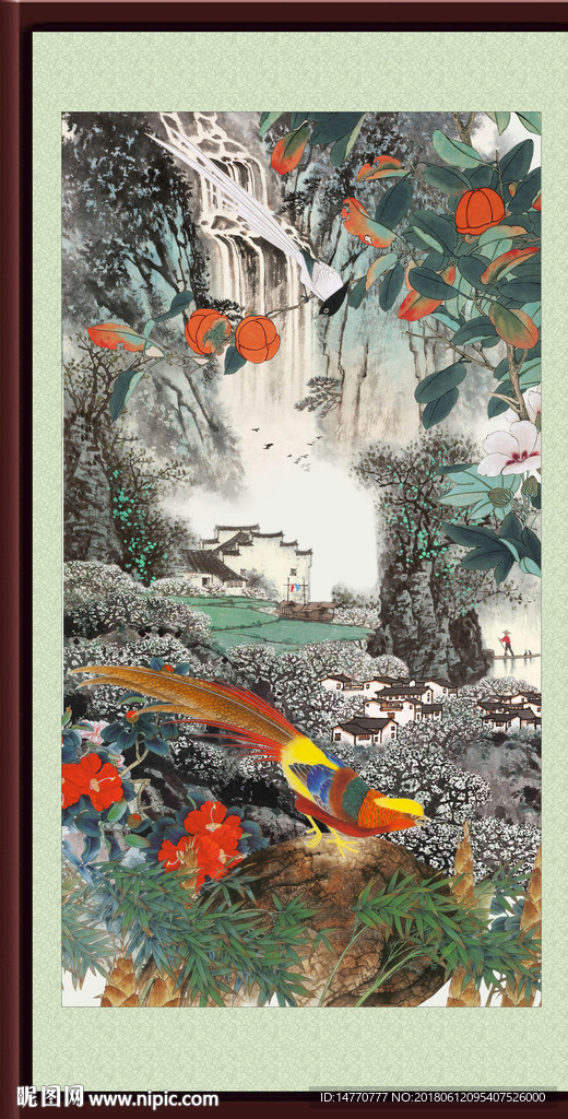 巨幅山水画竖幅
