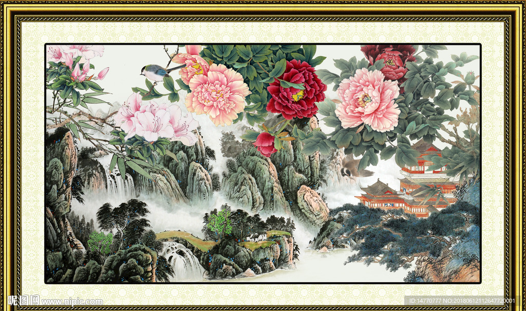 国画牡丹