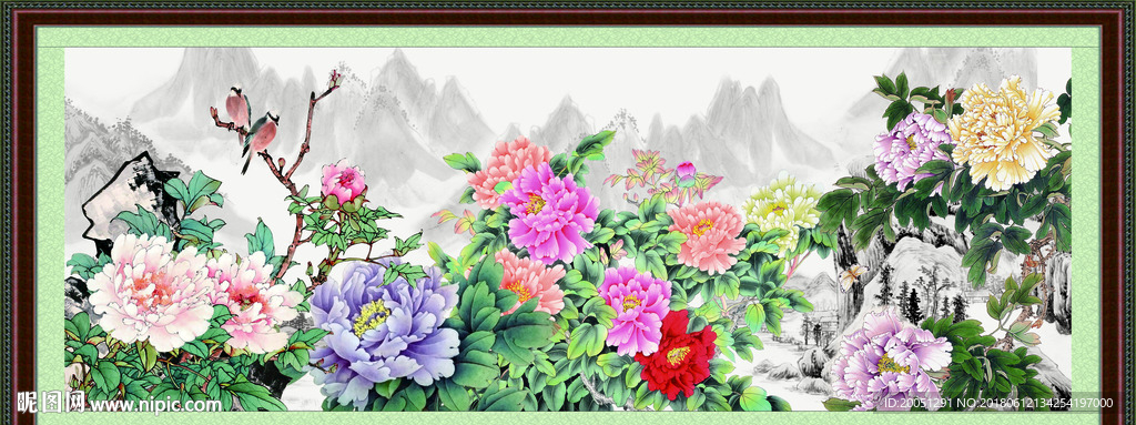 国画牡丹
