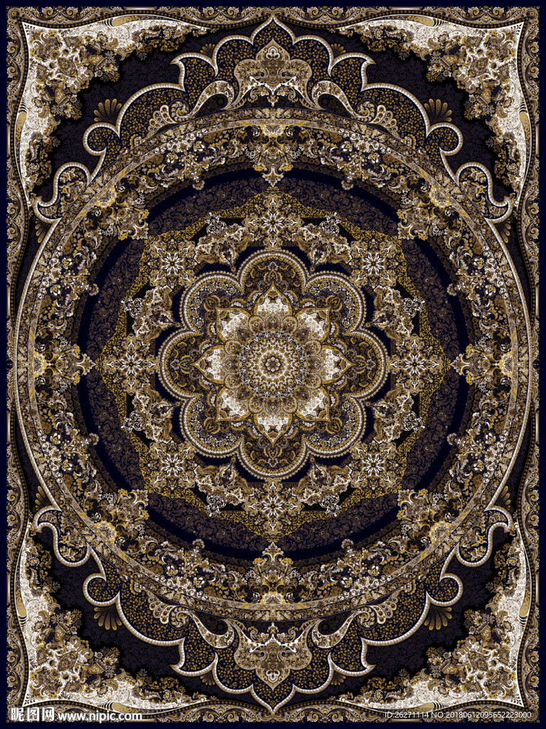 欧式  地毯 设计 彩印