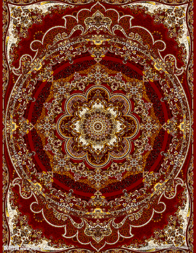 欧式  地毯 设计 彩印