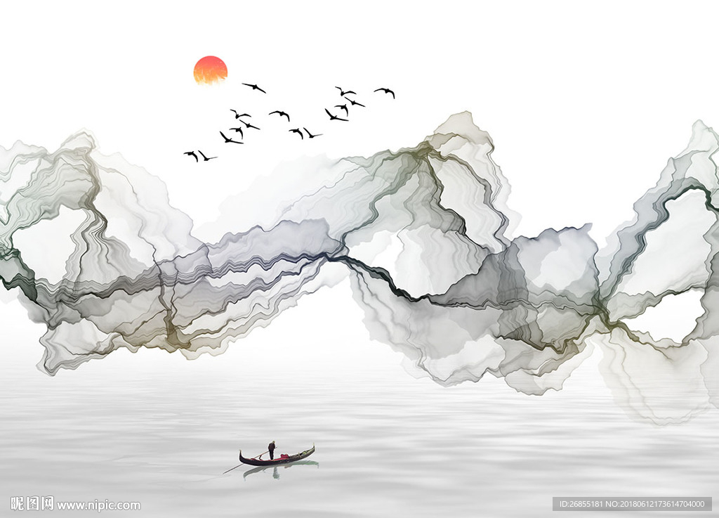 水墨山水画