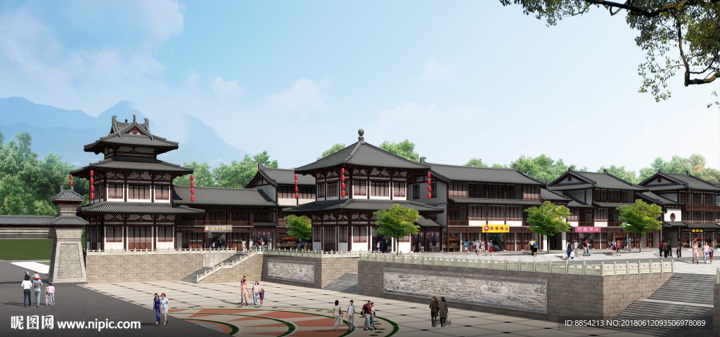 古建筑 门楼牌坊 寺庙 阁楼