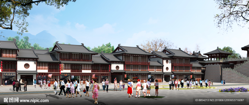 古建筑 门楼牌坊 寺庙 阁楼