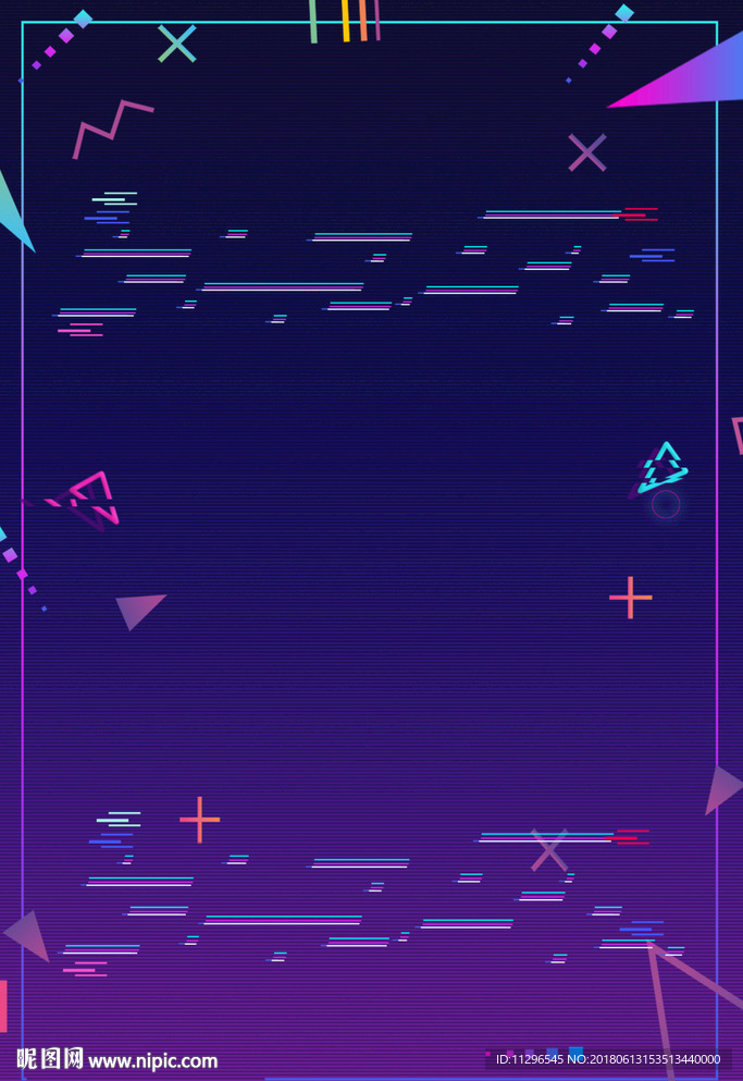 抖音故障风科技促销海报背景