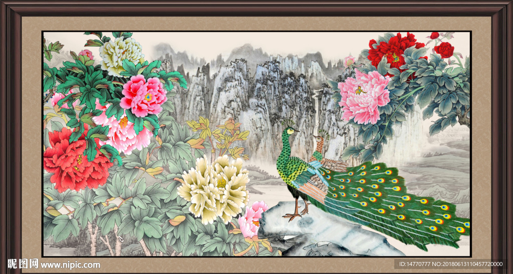 国画牡丹