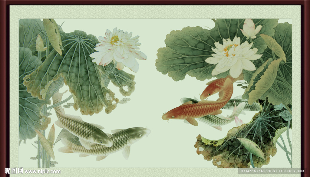 国画荷花