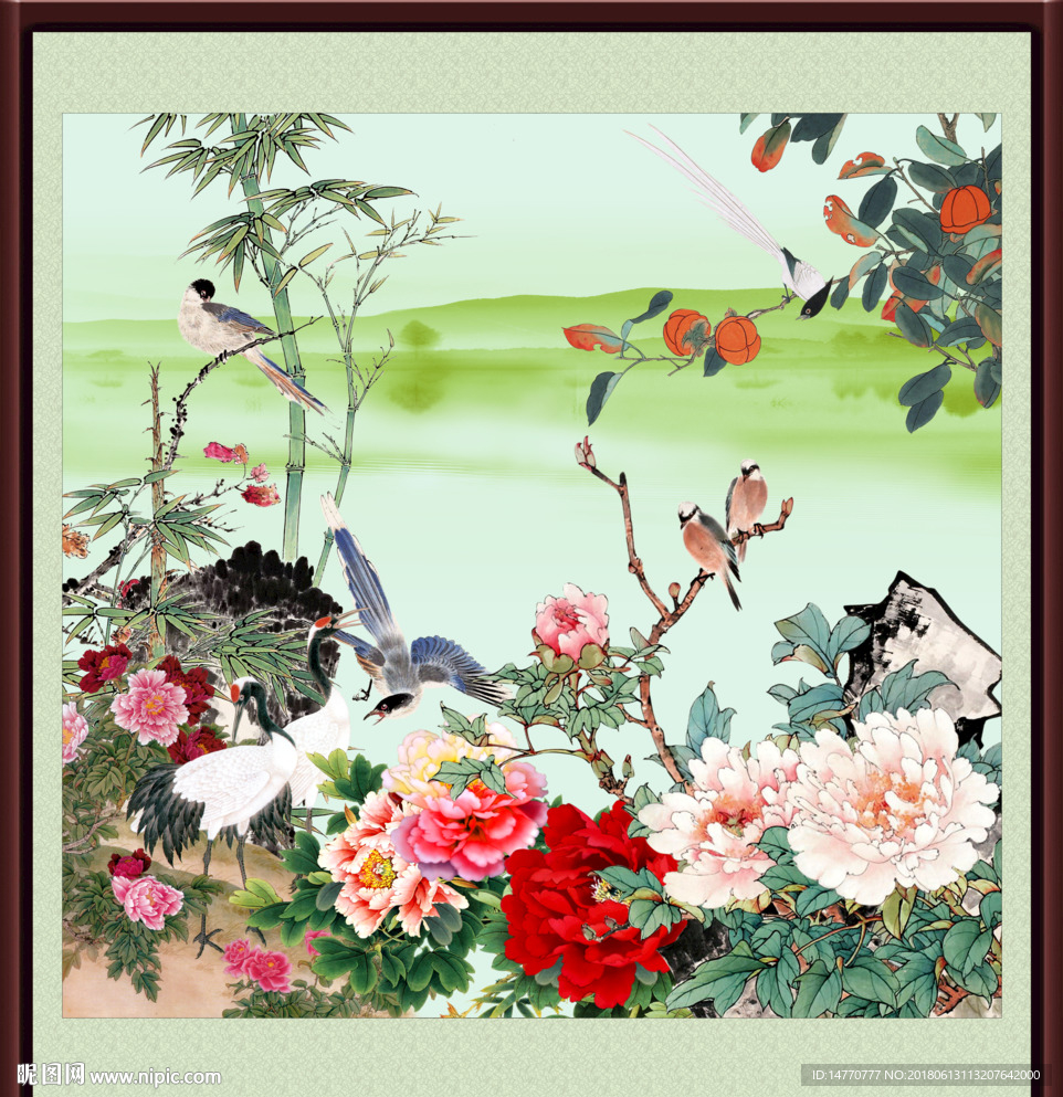 国画牡丹