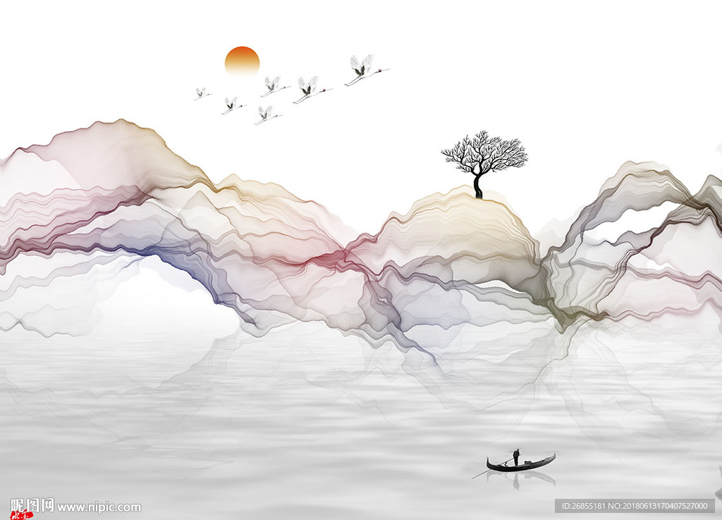 水墨山水画