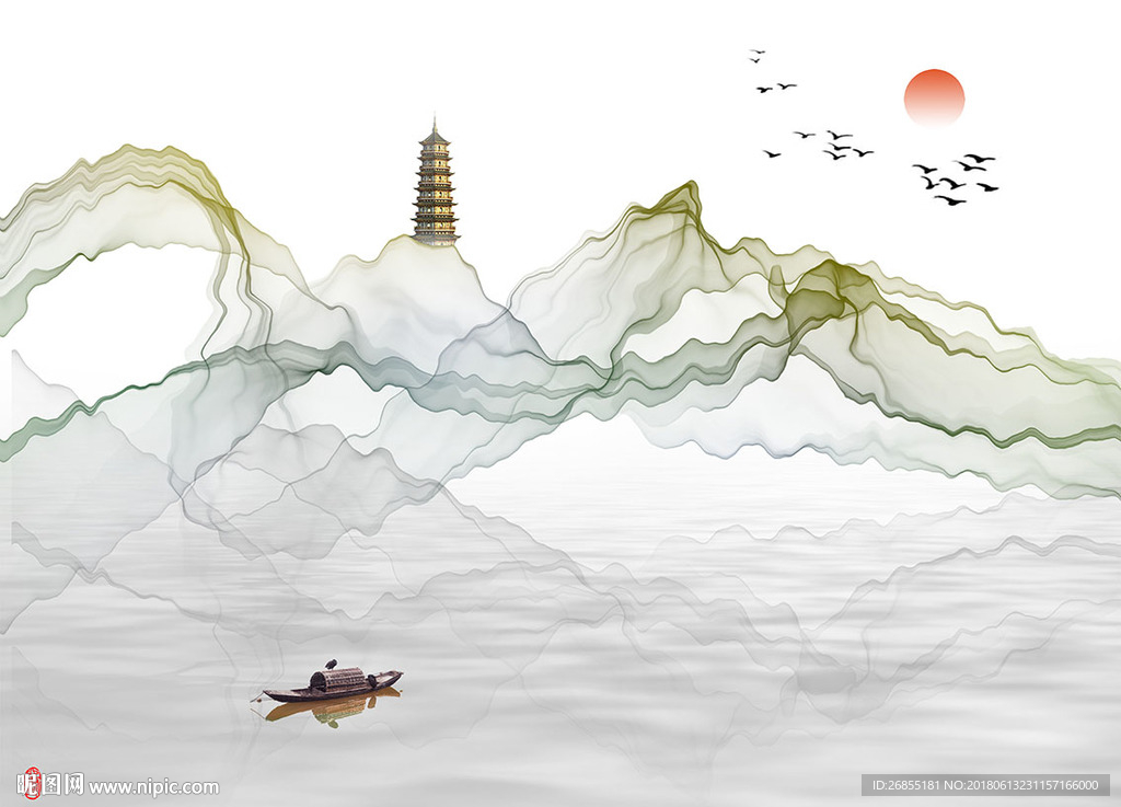 水墨山水画
