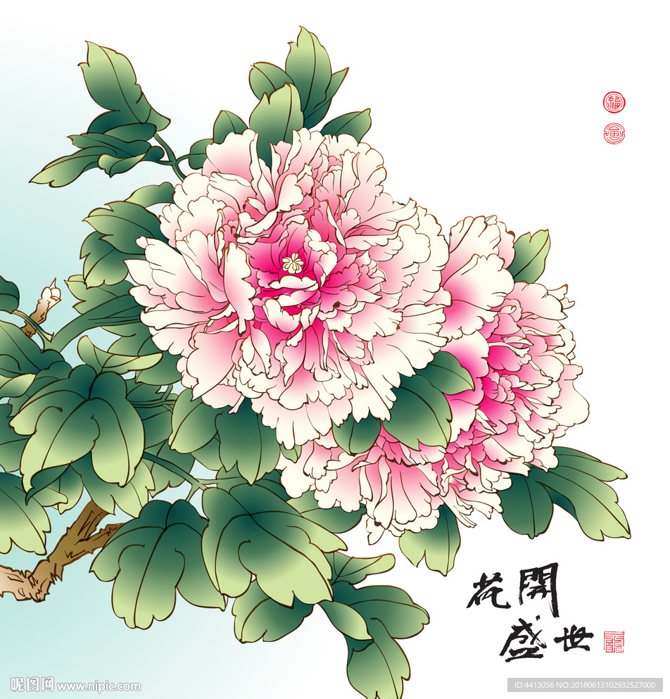 牡丹矢量