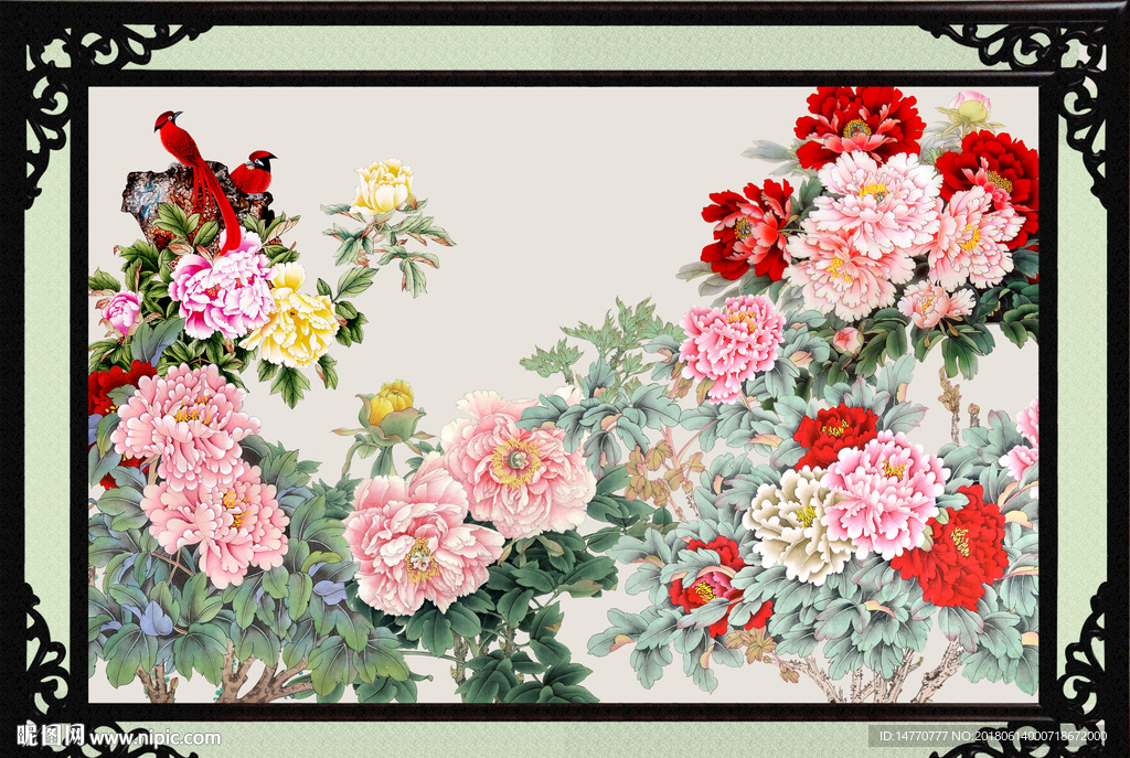 国画牡丹
