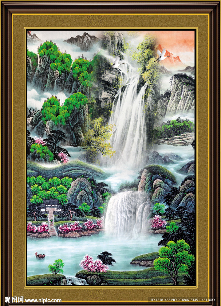 山水国画风景