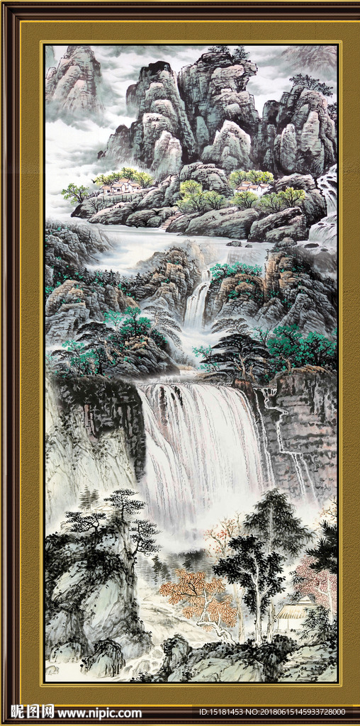 竖幅国画