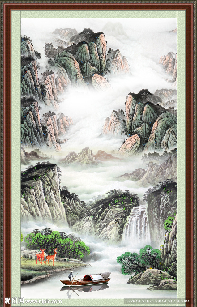 竖幅国画