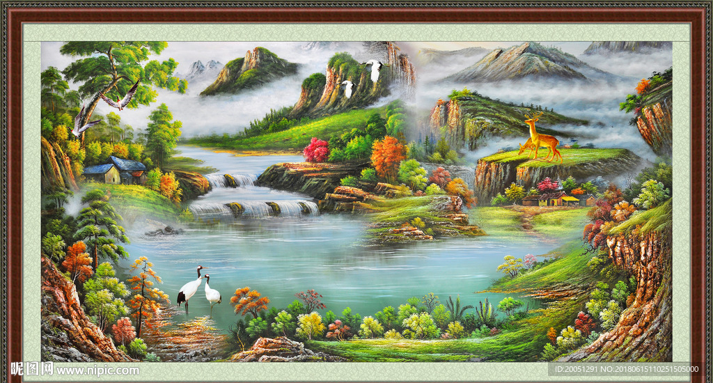 山水风景油画