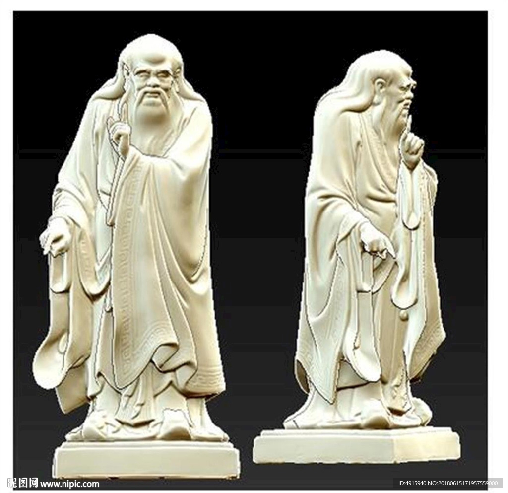 老子3D stl 神像 立体图