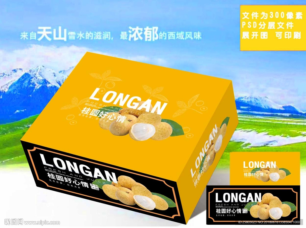 桂圆文件为展开图可印刷